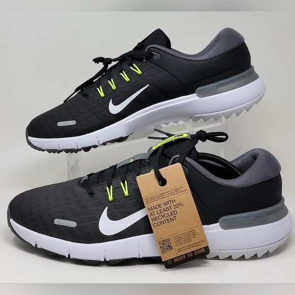 Nike Free Golf NN Golf Shoes Black Iron Grey White FN0332-001 Mens Size 10 New - Picture 3 of 11